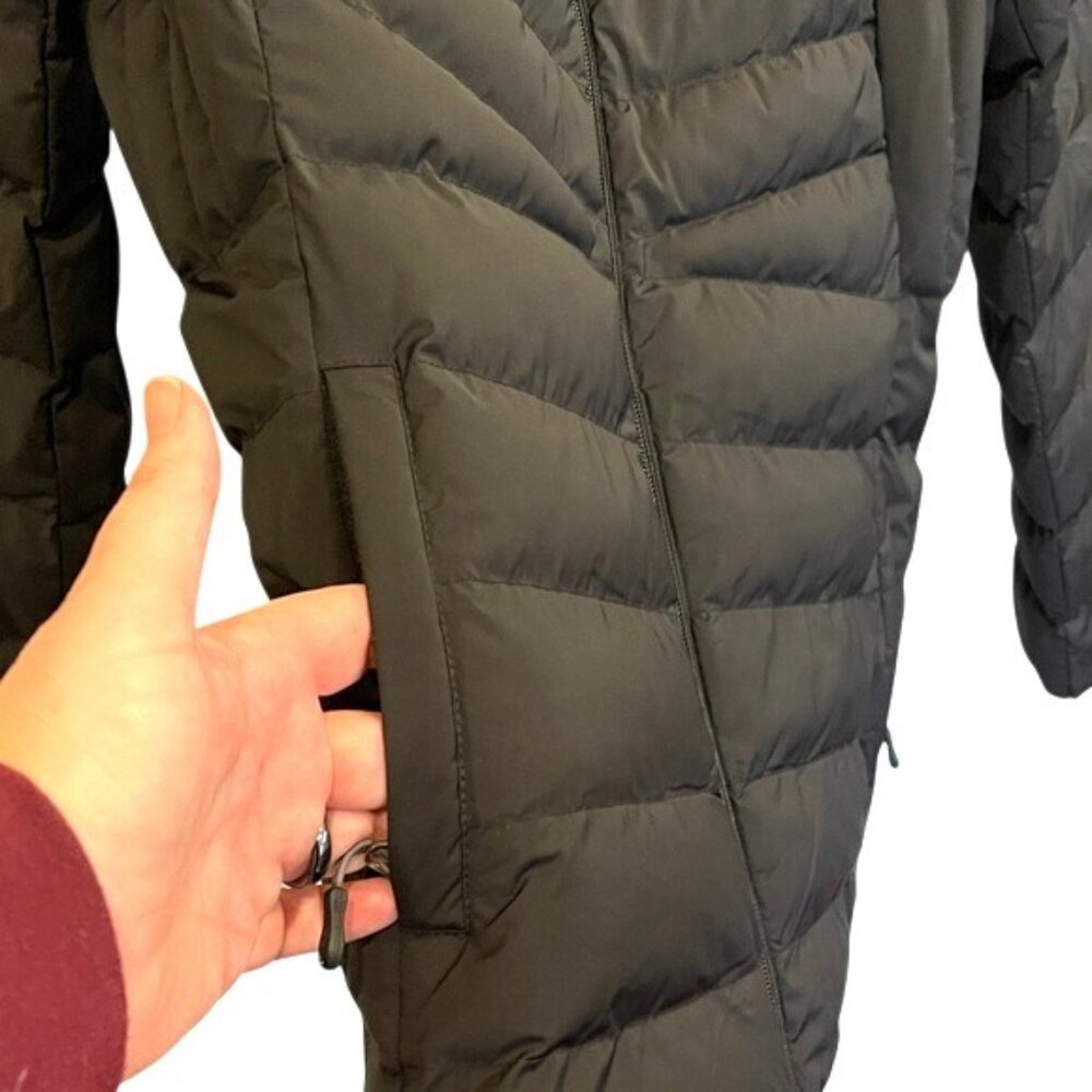 32 Degrees Women's Classic Black Puffer Jacket Hooded Size L - Picture 3 of 9